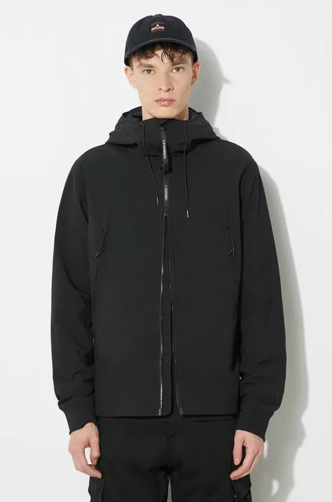 Куртка C.P. Company Shell-R Goggle чоловіча колір чорний перехідна 16CMOW002A005968A