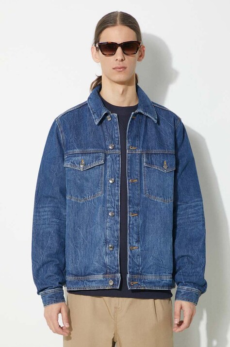 Traper jakna Wood Wood Ivan Denim za muškarce, za prijelazno razdoblje, 12315106.7051