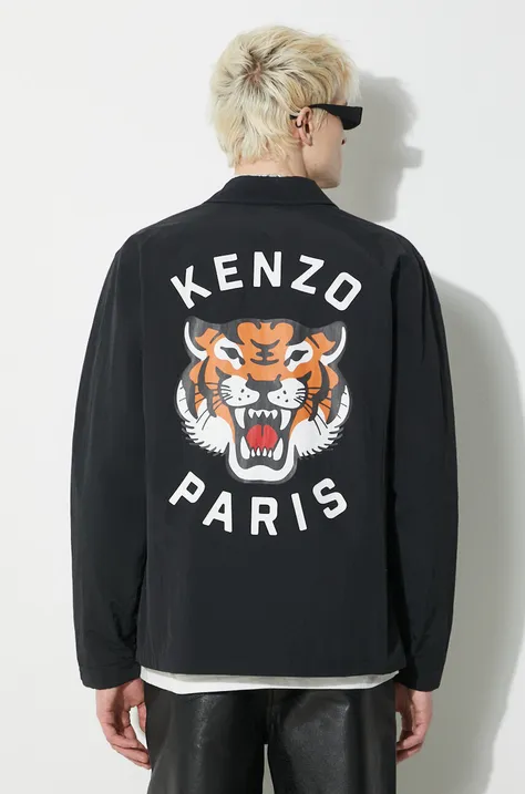 Kenzo jacket Lucky Tiger Padded Coach men's black color FE55BL0629NG.99