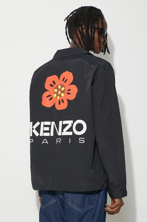 Kenzo jacket Boke Placed Light Coach men's black color FD55BL0619NT.99J