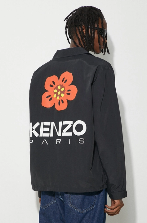 Яке Kenzo Boke Placed Light Coach в черно преходен модел FD55BL0619NT.99J