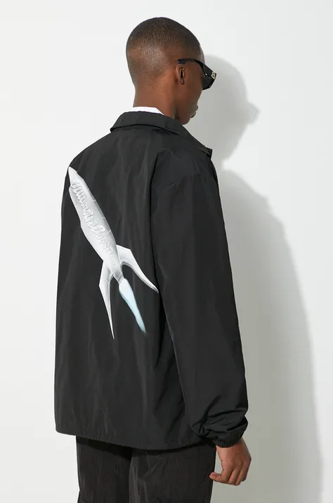 Bunda Billionaire Boys Club Rocket Coach Jacket pánská, černá barva, přechodná, B24108