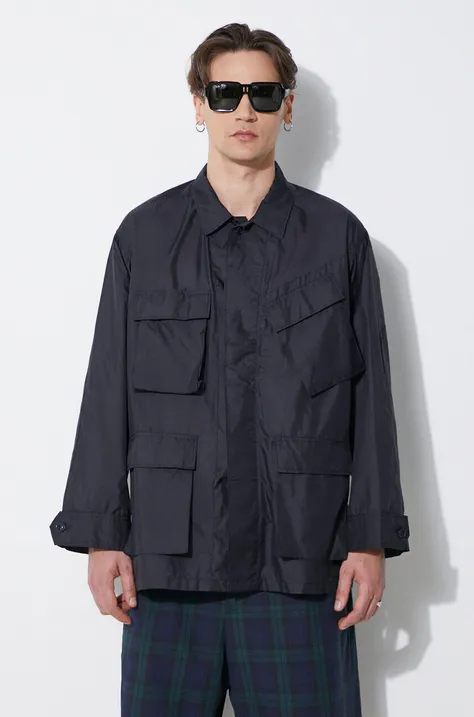 Jakna Engineered Garments BDU Jacket za muškarce, boja: tamno plava, za prijelazno razdoblje, oversize, OR177.KD002