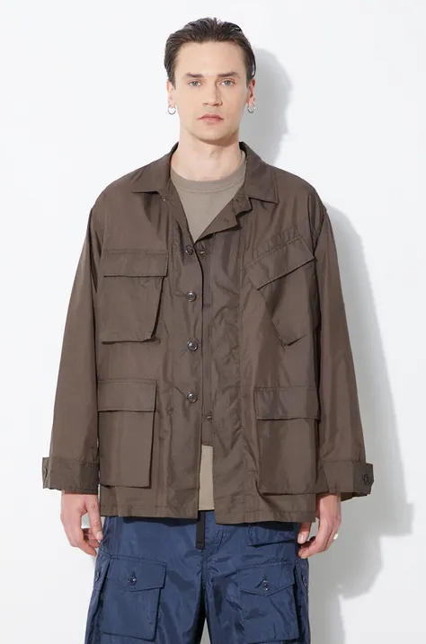 Яке Engineered Garments BDU Jacket в зелено преходен модел с уголемена кройка OR177.KD018