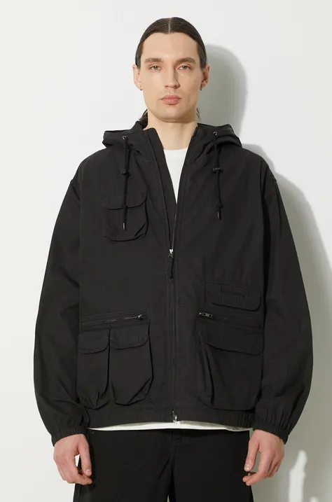 thisisneverthat jacket Utility men's black color TN241WOWLS08