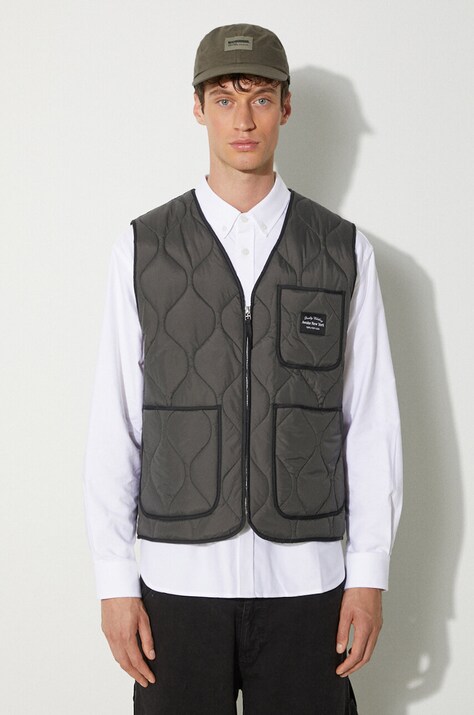 Безрукавка Awake NY Quilted Vest — SS24-KUM0SI, сірий — фото 4