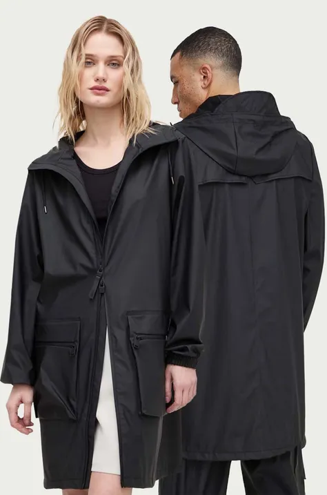 Rains rövid kabát 19850 Jackets fekete, átmeneti