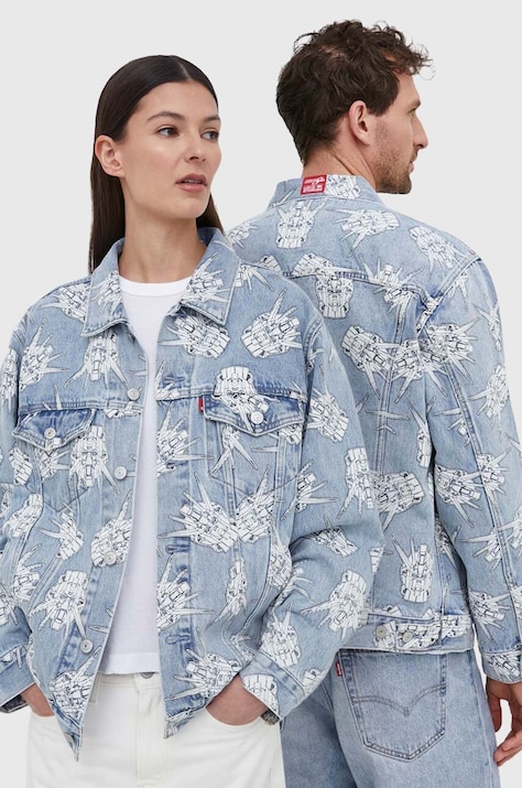 Džínová bunda Levi's Levi's® x Gundam SEED přechodná, A7410.0000