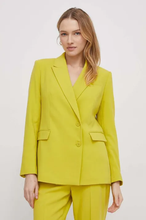 Σακάκι DKNY χρώμα: κίτρινο