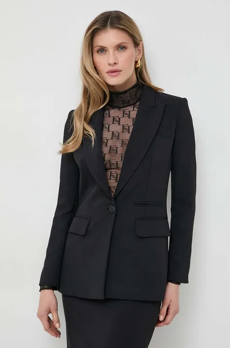 Пиджак Elisabetta Franchi цвет чёрный однобортный однотонная