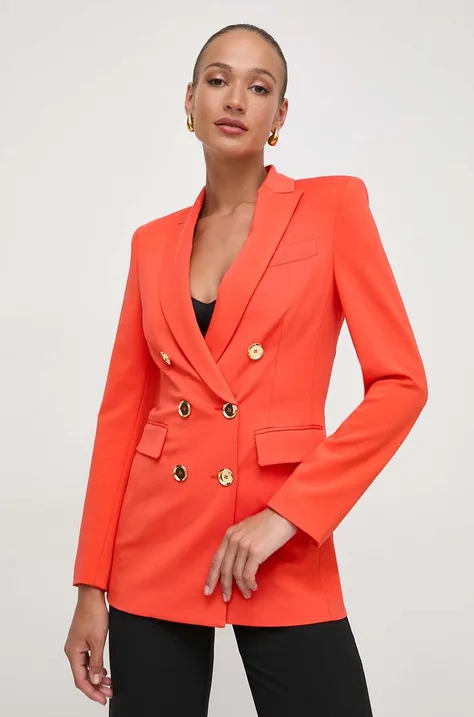 Пиджак Pinko цвет оранжевый двубортный однотонная