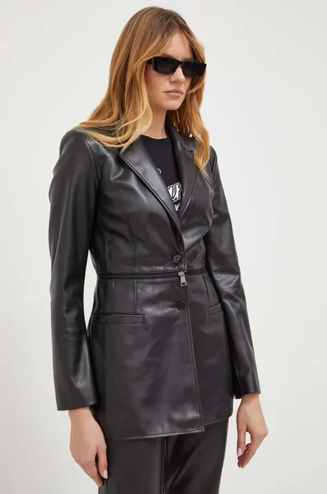 Піджак Karl Lagerfeld колір чорний однобортний однотонний