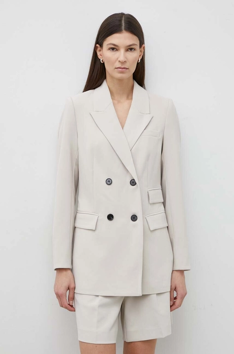 Σακάκι Bruuns Bazaar BrassicaBBLinda blazer χρώμα: μπεζ, BBW3307