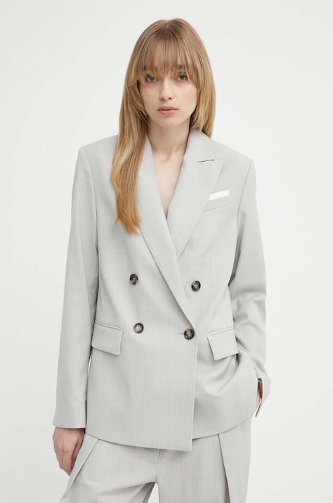 Μπλέιζερ με μίγμα μαλλιού Day Birger et Mikkelsen χρώμα: γκρι