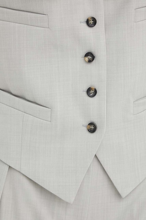 Жилетка з домішкою вовни Day Birger et Mikkelsen Rudy - Classic Wool Blend — SS24-KZD04Y, сірий — фото 5
