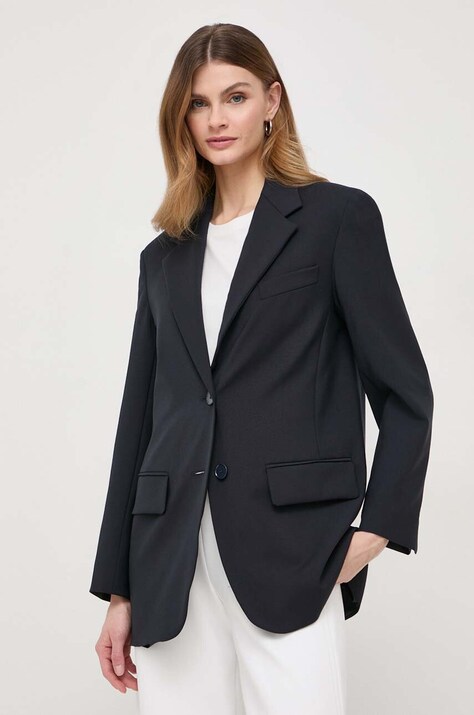 Weekend Max Mara geacă de lână culoarea bleumarin, un singur rând de nasturi, uni 2415040000000
