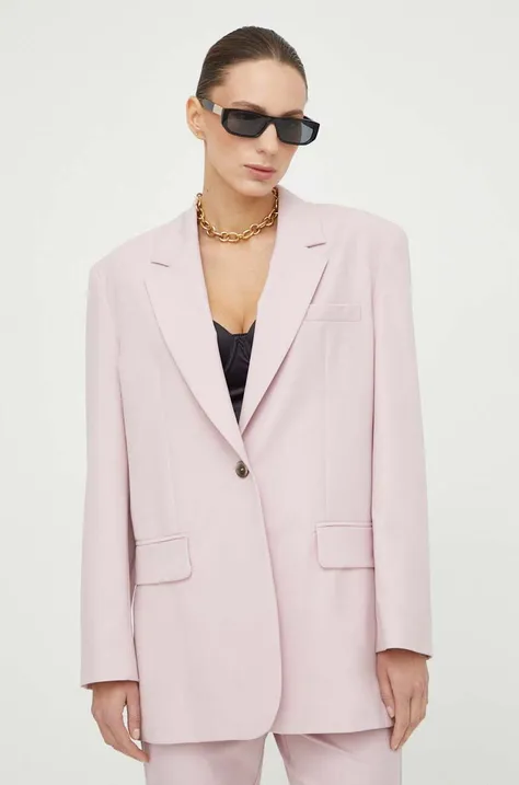 Пиджак Marella цвет розовый однобортный однотонная