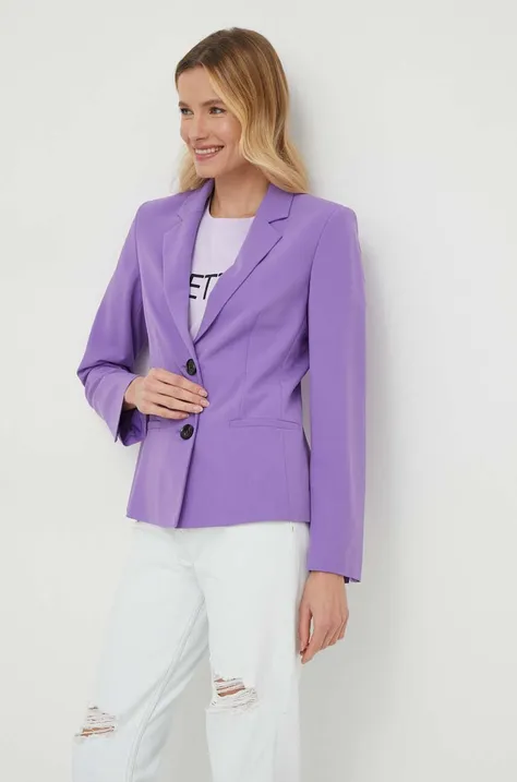 Пиджак Sisley цвет фиолетовый однобортный однотонная