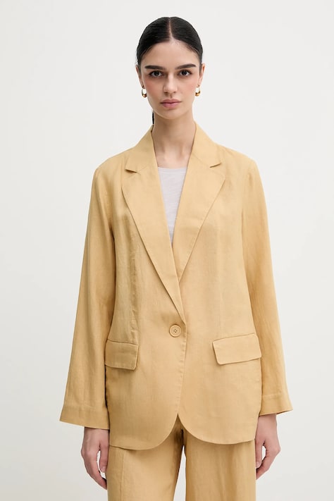 Sisley sacou de in culoarea alb, un singur rand de nasturi, neted