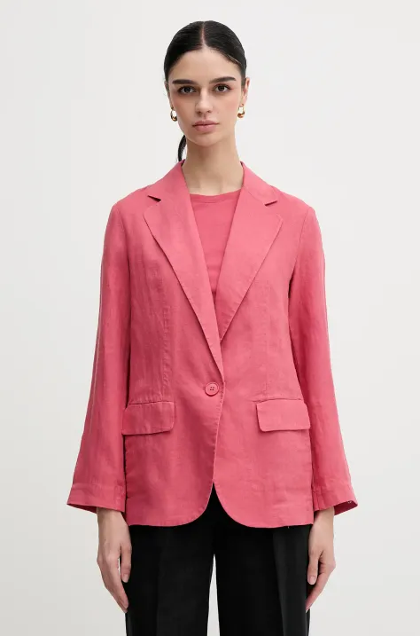 Sisley sacou de in culoarea alb, un singur rand de nasturi, neted