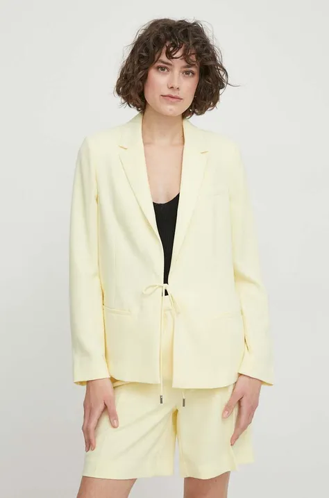 Пиджак Calvin Klein цвет жёлтый однобортный однотонный