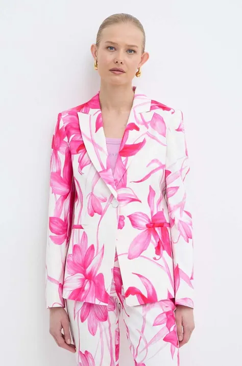 Пиджак Marella цвет розовый однобортный узорный 2413041112200