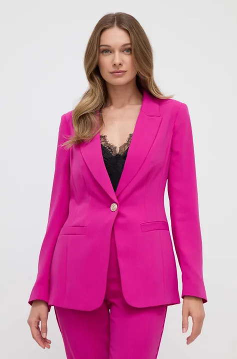Піджак Marciano Guess колір рожевий однобортний однотонна