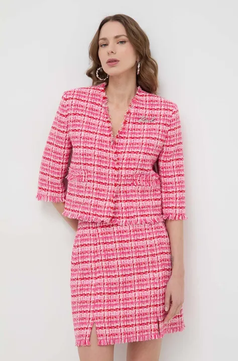 Пиджак Karl Lagerfeld цвет розовый однобортный узор
