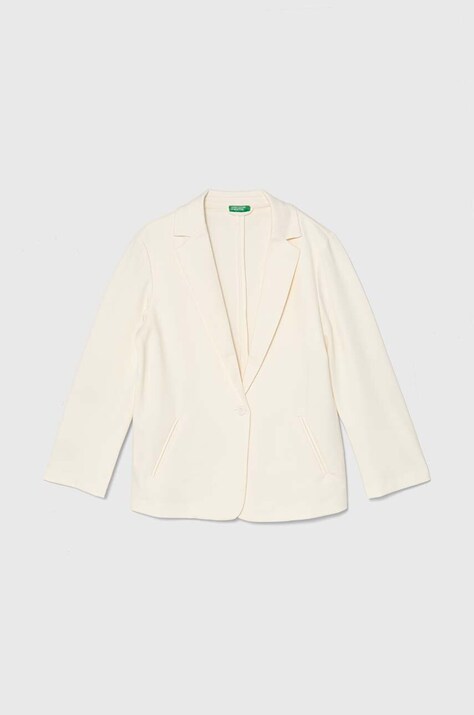 Παιδικό σακάκι United Colors of Benetton χρώμα: μπεζ