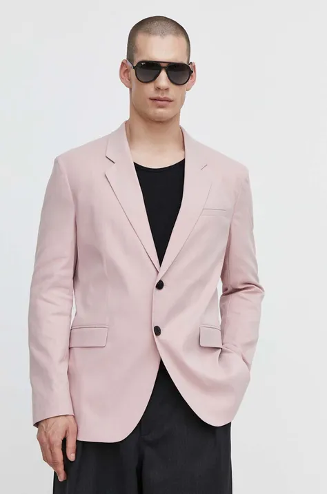 Пиджак HUGO мужская цвет розовый 50514537