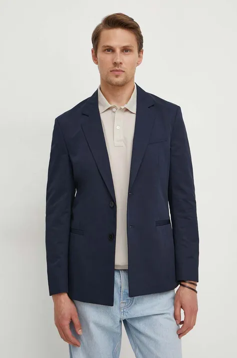 Βαμβακερό blazer Sisley χρώμα: ναυτικό μπλε