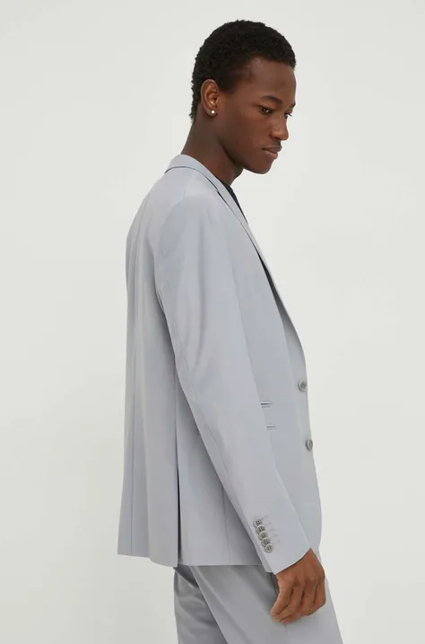 Пиджак с примесью шерсти Drykorn цвет серый