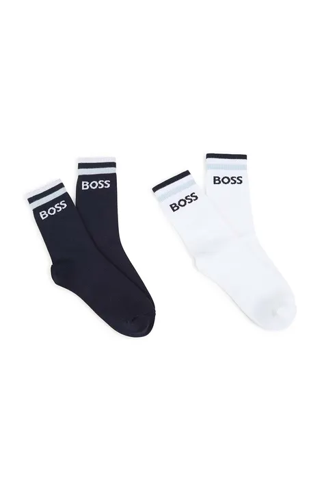 Dětské ponožky BOSS 2-pack tmavomodrá barva