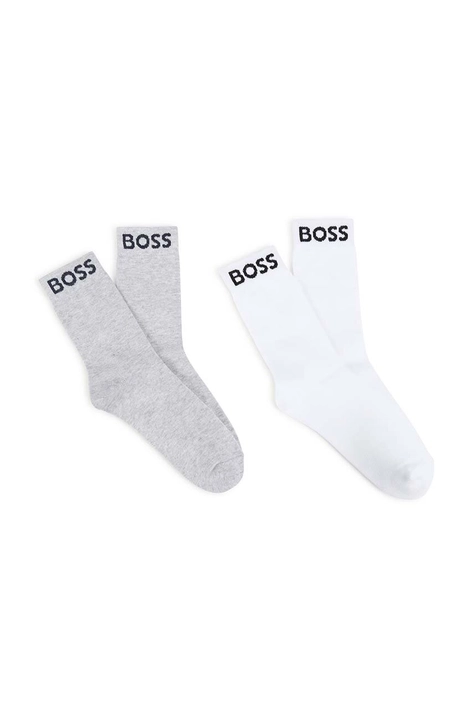 Dětské ponožky BOSS 2-pack šedá barva