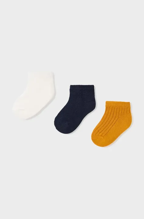 Дитячі шкарпетки Mayoral 3-pack колір жовтий