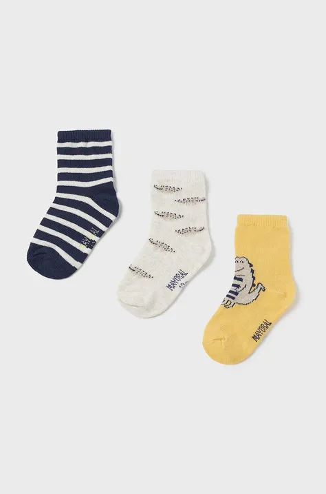 Шкарпетки для немовлят Mayoral 3-pack колір жовтий