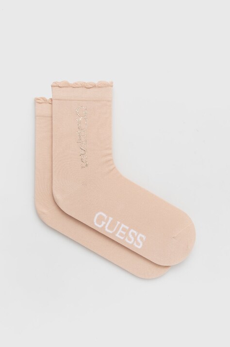 Guess skarpetki VERTICAL damskie kolor beżowy O3YY03 KBZU0