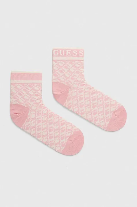 Шкарпетки Guess жіночі колір рожевий