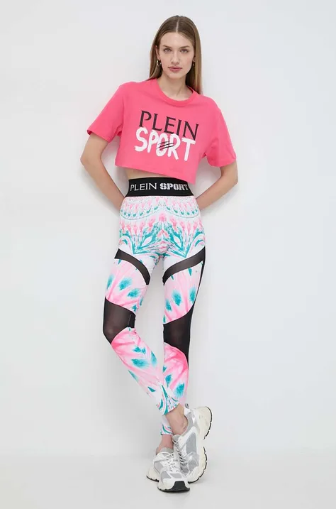 PLEIN SPORT leggings donna colore rosa