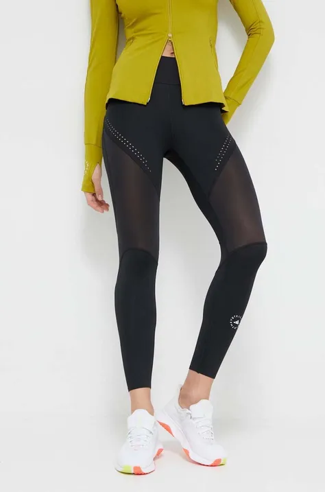 adidas by Stella McCartney legginsy treningowe TruePurpose Optime kolor czarny gładkie IB6796