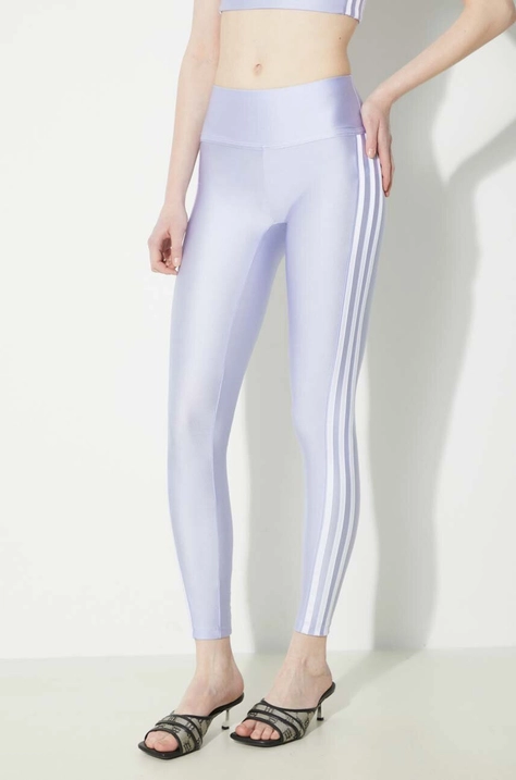 adidas Originals legginsy damskie kolor fioletowy z aplikacją IP0654