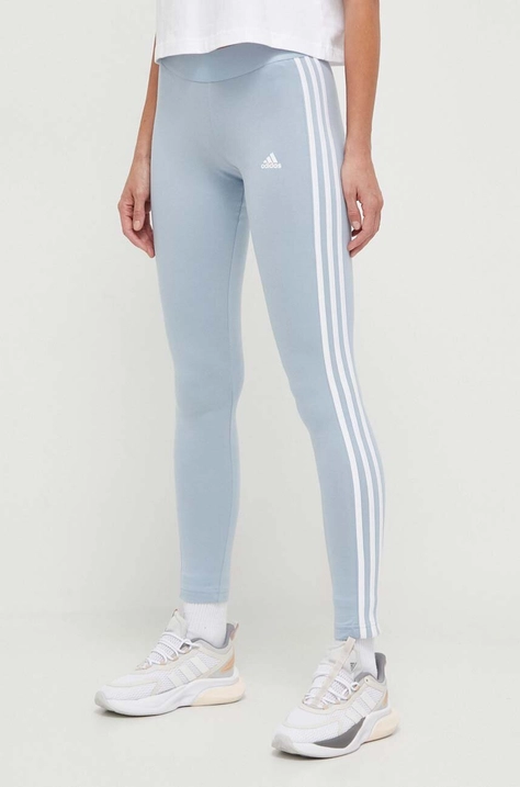 adidas legginsy damskie kolor niebieski z aplikacją  IR5348