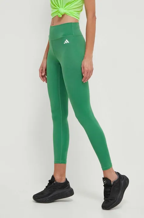 Тренировочные леггинсы adidas Performance Training Essentials цвет зелёный однотонные