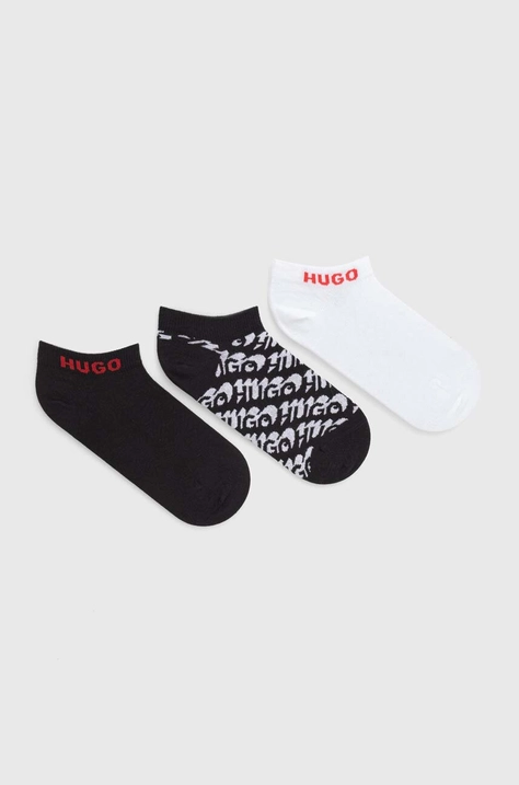 HUGO șosete 3-pack femei, culoarea negru 50514769