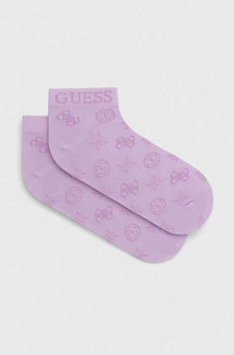 Шкарпетки Guess жіночі колір фіолетовий