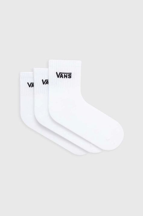 Vans sosete 3-pack femei, culoarea alb