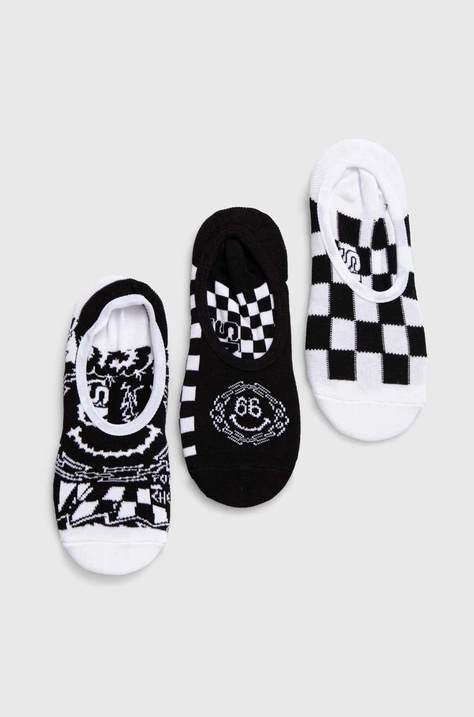 Шкарпетки Vans 3-pack жіночі колір чорний