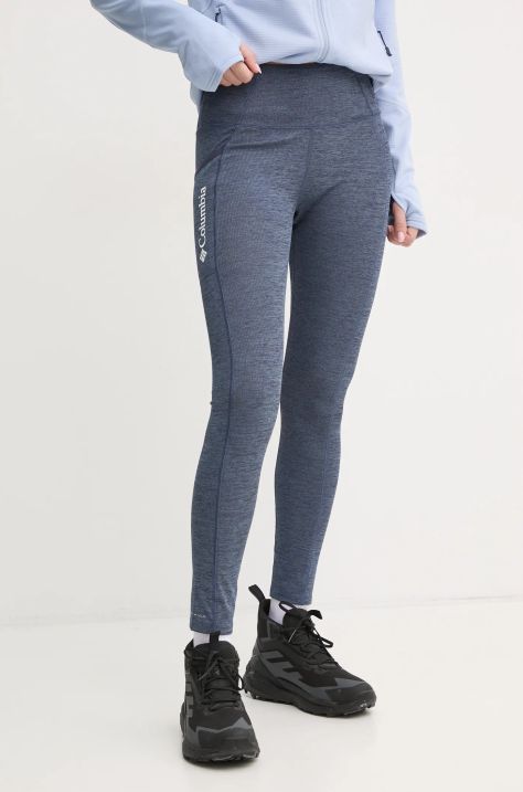 Columbia leggins sport Move femei, culoarea gri, melanj, 2072961