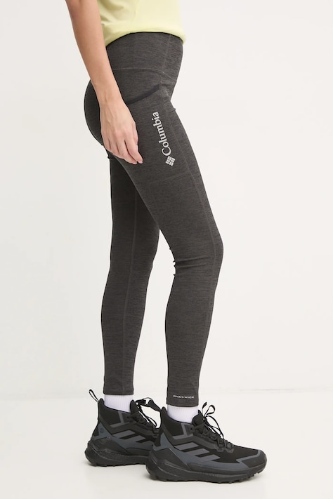 Columbia colanți sport Move femei, culoarea gri, melanj 2072961