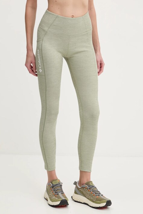 Columbia leggins sport Move femei, culoarea gri, melanj, 2072961